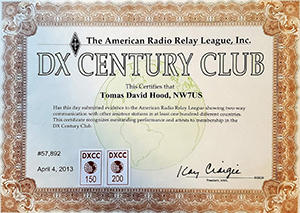 NW7US DXCC Mixed 200+