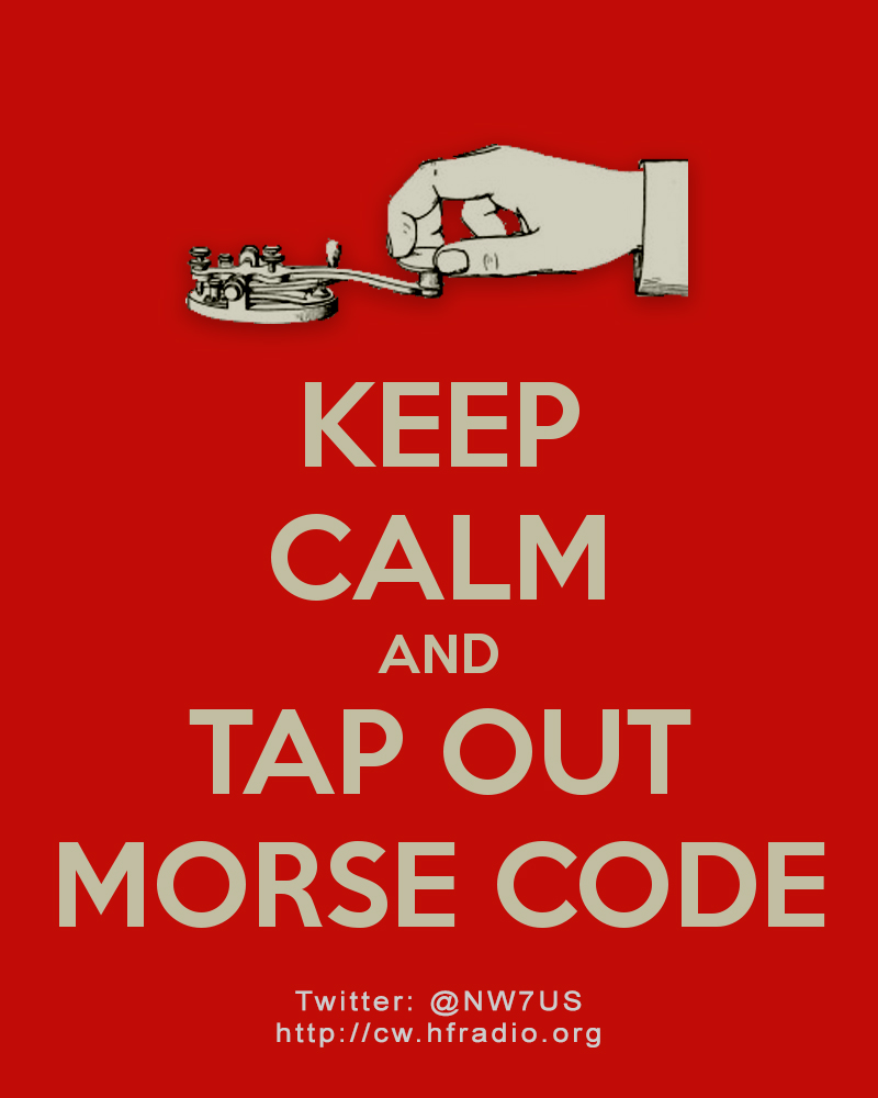 Keep calm and tap out Morse code